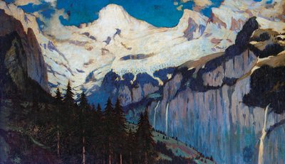 Vue du soir depuis Wengen - Louis Augustus Sargent