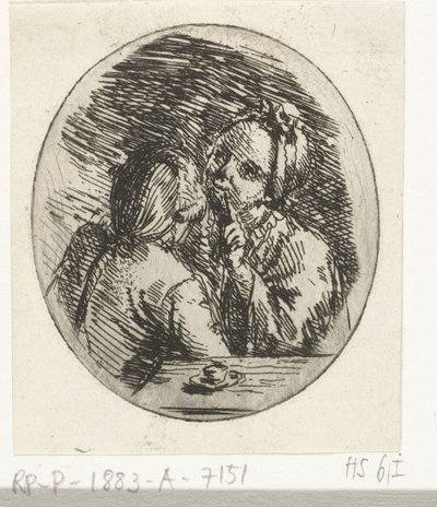 Homme et femme en conversation - Louis Bernard Coclers