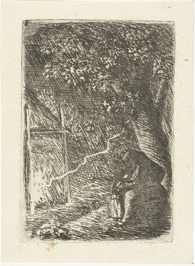 Femme et enfant se cachant de l
