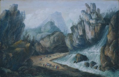 Torrent et Cascade dans les Alpes, 1792 - Louis Bélanger