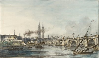 Vue à travers la Tamise vers l