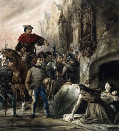 La Esmeralda défendue par la Sachette. - Louis Boulanger