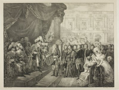 Réception par le Directoire, planche 29 de La Vie politique et militaire de Napoléon - Louis Boulanger