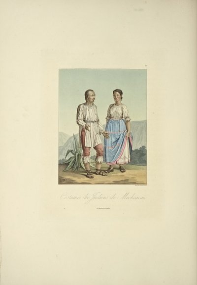 Costumes des Indiens Mechoacan, illustration de 
