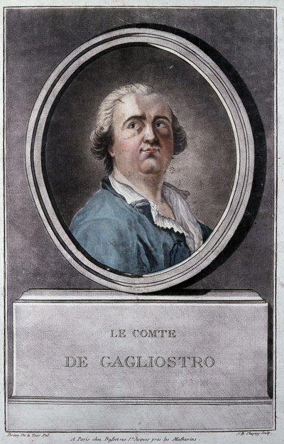 Giuseppe Balsamo, dit Alexandre, Comte de Cagliostro (1743 - 1795) par Brion de la Tour - Louis Brion de la Tour fils