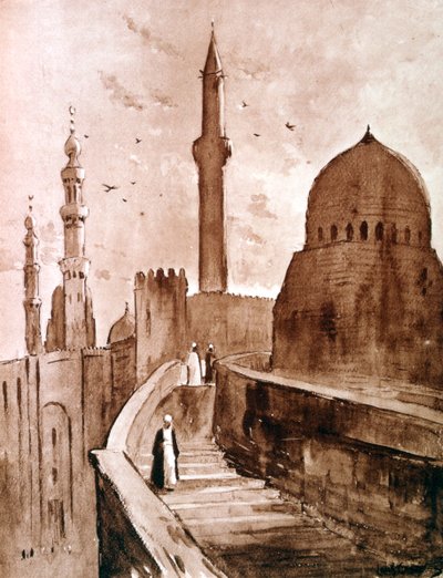 La Citadelle au lever du soleil, Le Caire, Égypte, 1928 - Louis Cabanes