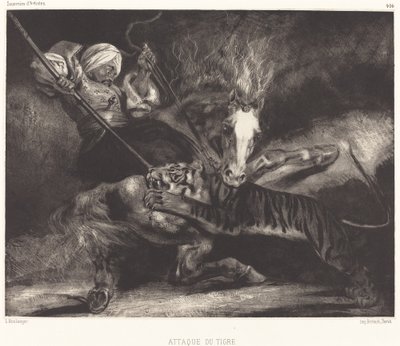 Attaque du tigre - Louis Candide Boulanger