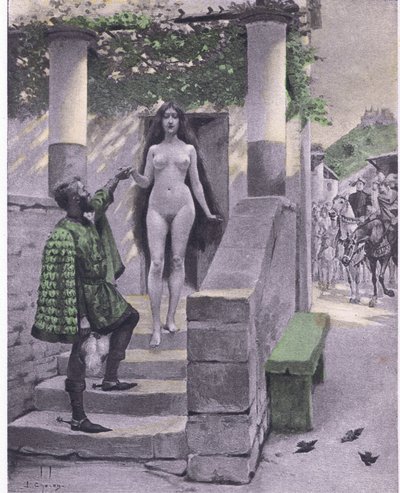 Griselda, illustration du Décaméron de Boccace publiée par la Navarre Society dans les années 1930 - Louis Chalon