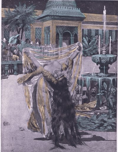 La fille du sultan de Babylone dansant (illustration du Décaméron de Boccace) - Louis Chalon