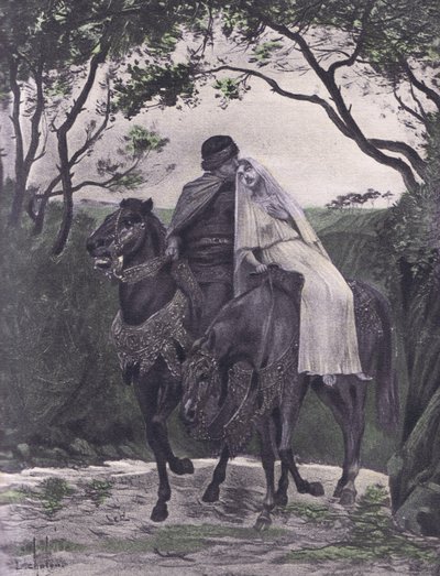 Les fugitifs, illustration du Décaméron de Boccace publiée par Navarre Society dans les années 1930 - Louis Chalon