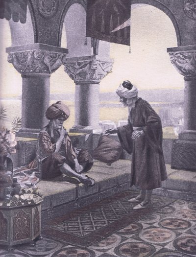 Les trois anneaux (illustration du Décaméron de Boccace) - Louis Chalon