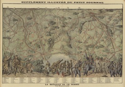 Vue panoramique du champ de bataille de la Somme, France, Première Guerre mondiale - Louis Charles (after) Bombled