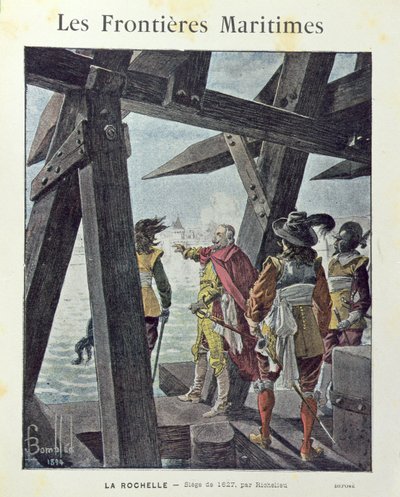 Armand-Jean du Plessis, cardinal de Richelieu (1585-1642) au siège de La Rochelle en 1627, couverture de cahier d