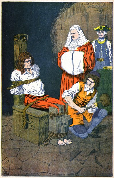 Damiens subit la question des coins - Louis Charles Bombled