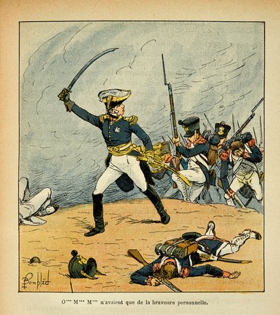 Illustration de Louis Bombled (1862-1927) du livre « Le Mémorial de Sainte-Hélène » du comte Emmanuel de Las Cases (1766-1842) : Une charge générale à la tête de ses troupes - Louis Charles Bombled