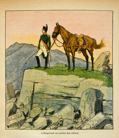 Illustration de Louis Bombled (1862-1927) du livre « Le Mémorial de Sainte-Hélène » par le comte Emmanuel de Las Cases (1766-1842) : L