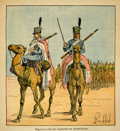Illustration de Louis Bombled (1862-1927) du livre « Le Mémorial de Sainte-Hélène » par le comte Emmanuel de Las Cases (1766-1842) : Pendant la campagne d