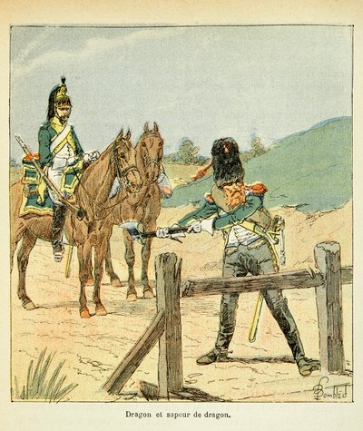 Armée française : Dragon et sapeur dragon - Louis Charles Bombled