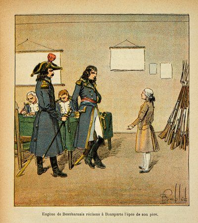 Illustration de Louis Bombled (1862-1927) du livre « Le Mémorial de Sainte-Hélène » par le comte Emmanuel de Las Cases (1766-1842) : Eugène de Beauharnais (1781-1824) réclame l