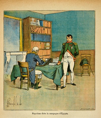 Illustration de Louis Bombled (1862-1927) du livre « Le Mémorial de Sainte-Hélène » par le comte Emmanuel de Las Cases (1766-1842) : En exil, l