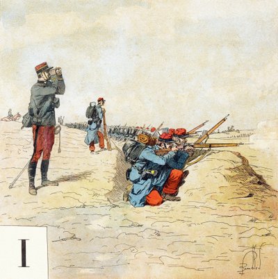 Lettre I : Infanterie, "Je serai soldat" - Alphabet militaire - Louis Charles Bombled