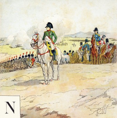Lettre N : Napoléon, "Je serai soldat" - Alphabet militaire - Louis Charles Bombled