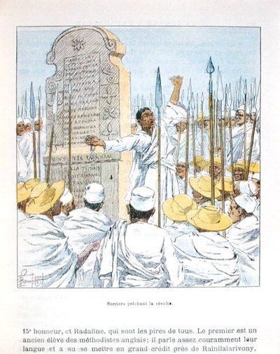 Sorcier prêchant la révolte contre la France après l