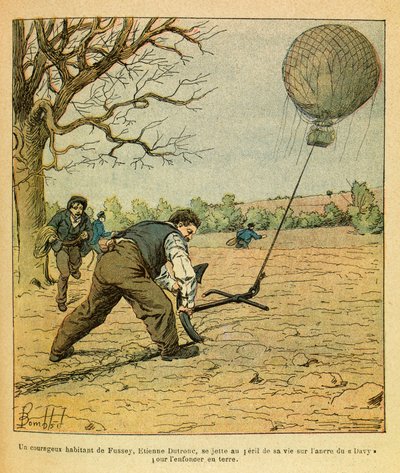 Bataille de Nuits-Saint-Georges ; des paysans tentent de retenir un ballon d