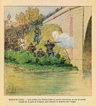 Les mobiles des Hautes Alpes prêtent main-forte au bataillon des Vosges lors des combats de Cussey sur l