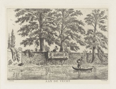 Conversation par-dessus le mur du jardin (À la Vecht) - Louis Charles Hora Siccama