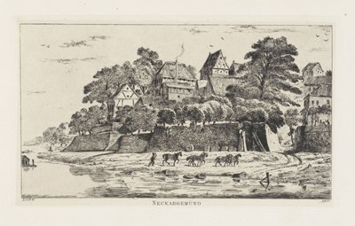 Vue de Neckargemünd (Bade-Wurtemberg) - Louis Charles Hora Siccama
