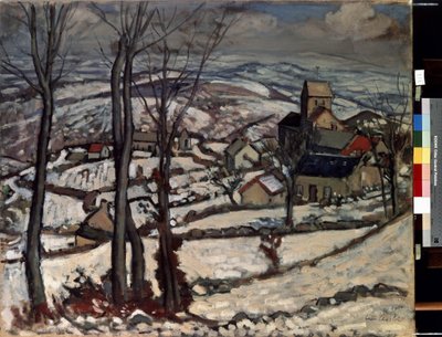 Village à Morvan sous la neige - Louis Charlot