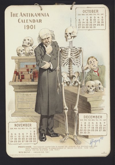 Illustration pour le calendrier Antikamnia - Louis Crucius or Crusuius