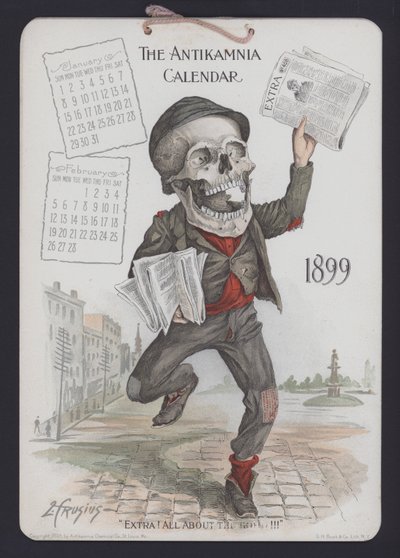 Illustration pour le calendrier Antikamnia - Louis Crucius or Crusuius