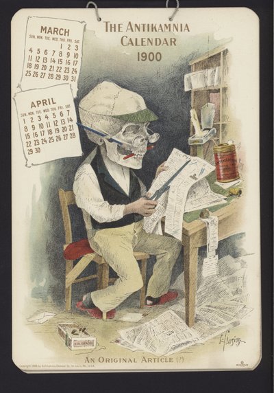 Illustration pour le calendrier Antikamnia - Louis Crucius or Crusuius