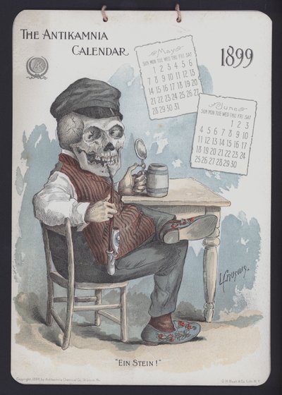 Illustration pour le calendrier Antikamnia - Louis Crucius or Crusuius
