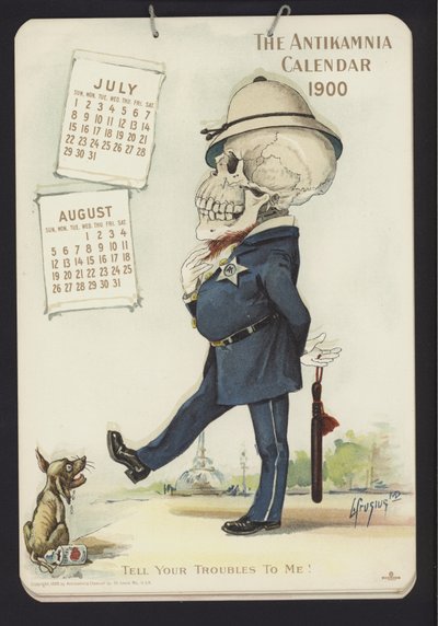 Illustration pour le Calendrier Antikamnia, 1900 - Louis Crucius or Crusuius