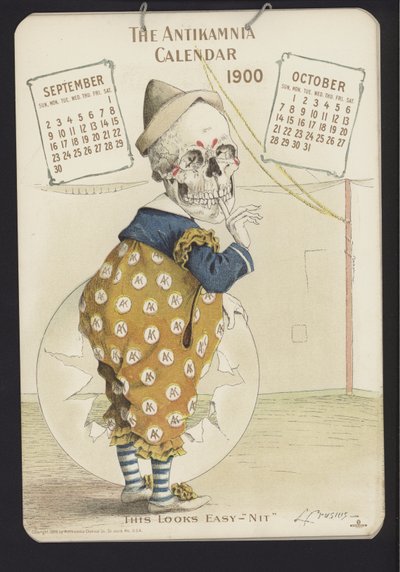 Illustration pour le calendrier Antikamnia, 1900 - Louis Crucius or Crusuius
