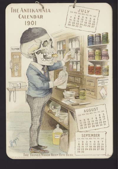 Illustration pour le calendrier Antikamnia, 1901 - Louis Crucius or Crusuius
