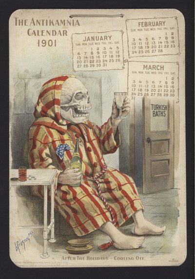 Illustration pour le calendrier Antikamnia, 1901 - Louis Crucius or Crusuius