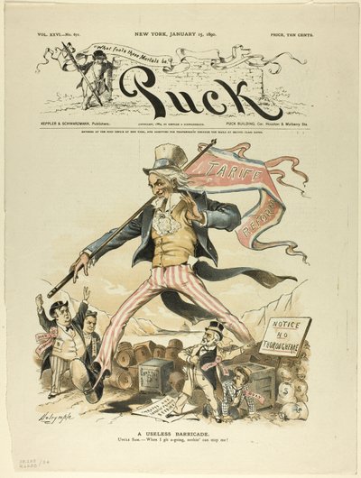 Une barricade inutile, de Puck - Louis Dalrymple
