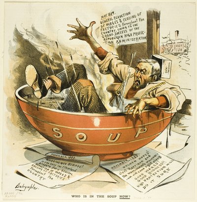 Qui est dans la soupe maintenant, de Puck - Louis Dalrymple
