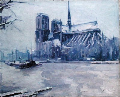 Notre-Dame au moment des inondations - Louis Degallaix