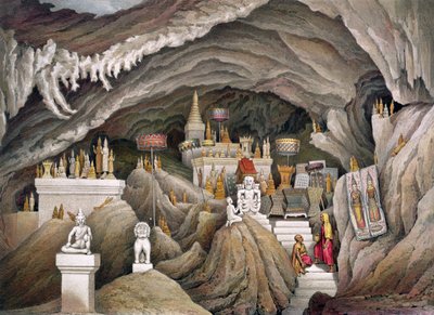 Intérieur de la grotte de Nam Hou, Laos, de 