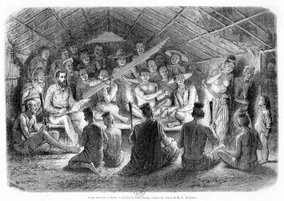Soirée musicale au Laos, 1867 - Louis Delaporte