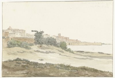 Vue de Barletta située sur la côte - Louis Ducros