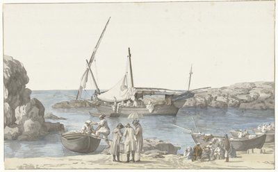 Vue de Tarente et du port de Luogo Vivo (Voyage en Italie, en Sicile et à Malte - 1778) - Louis Ducros