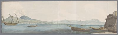 Vue du Vésuve et de la côte de Portici, prise du coin du Château de l