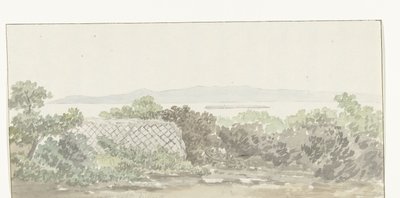 Vue des ruines du théâtre de Brindisi - Louis Ducros