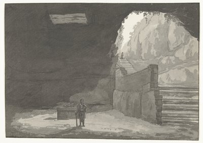 Grotte et fontaine dans la vieille ville de Manduria (Voyage en Italie, en Sicile et à Malte - 1778) - Louis Ducros